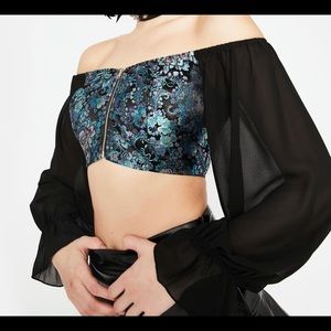 Dolls Kill Floral Off the Shoulder Top